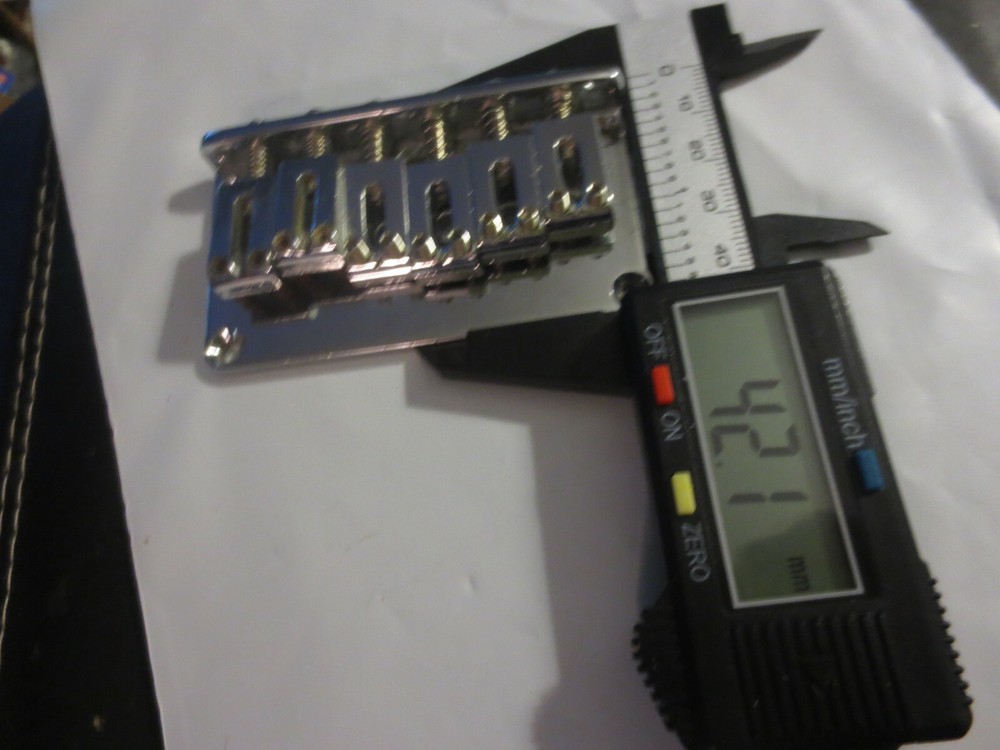 Guitar Hardtail Bridge- 6 string- chrome- item ht903