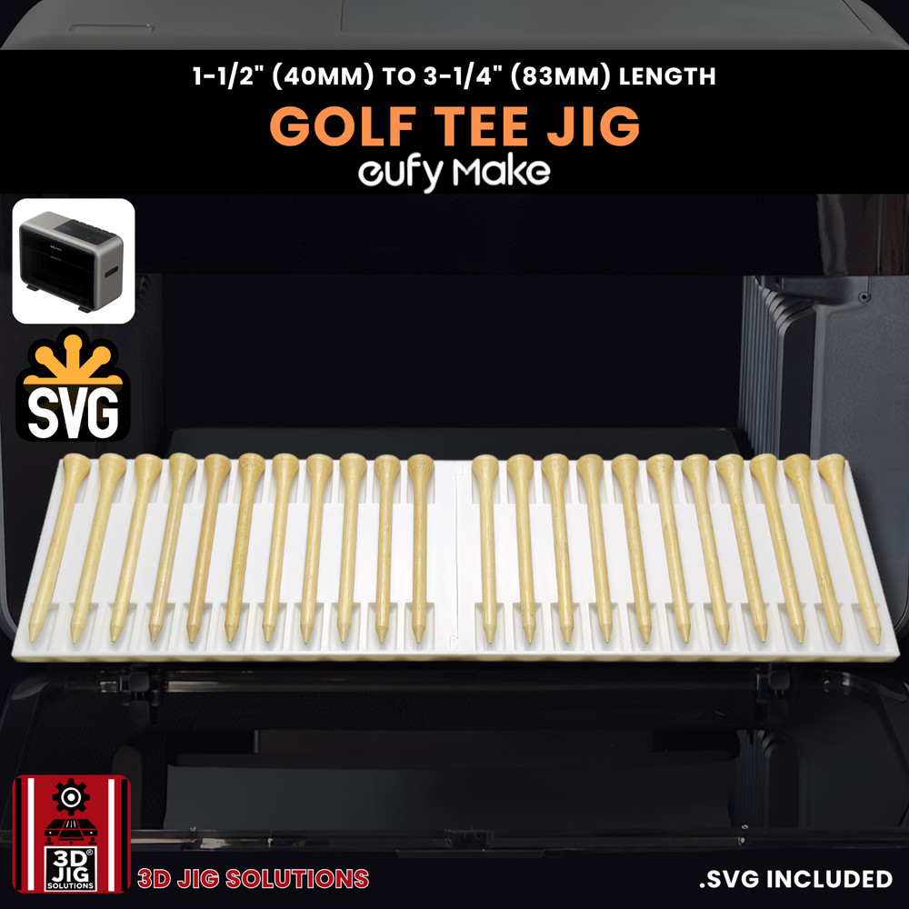 EufyMake E1 UV Printer Jig | Golf Tee Template