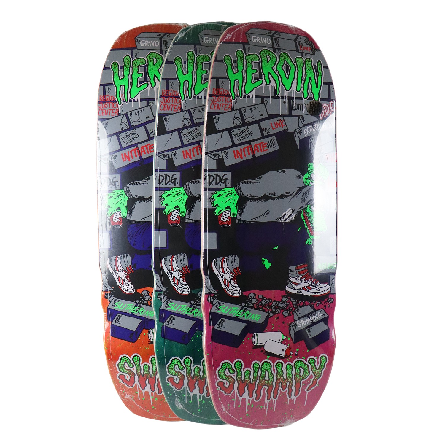 Heroin Skateboard Complete Swampy Stomp (Assorted) Assorted 10.5" x 32.625"