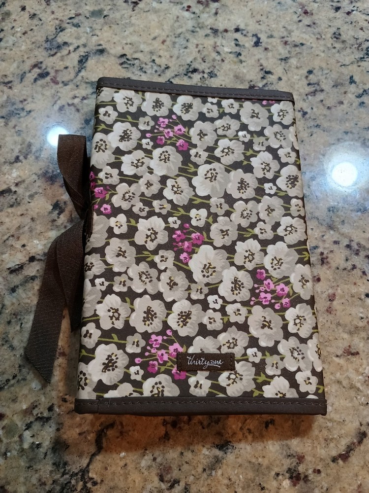 Thirty-One Painted Floral Tri Fold-N-Go Tablet Organizer