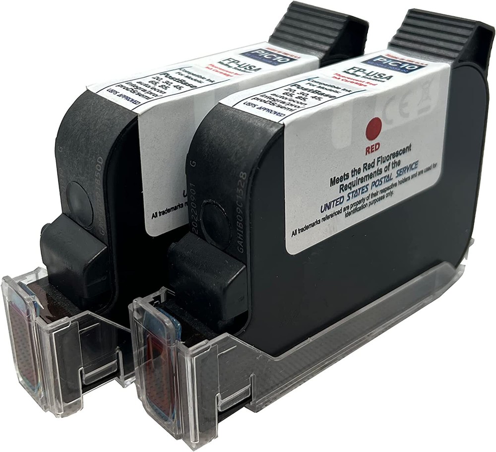 FP PIC10 Fluorescent Red Ink Cartridge replacement for PostBase machines