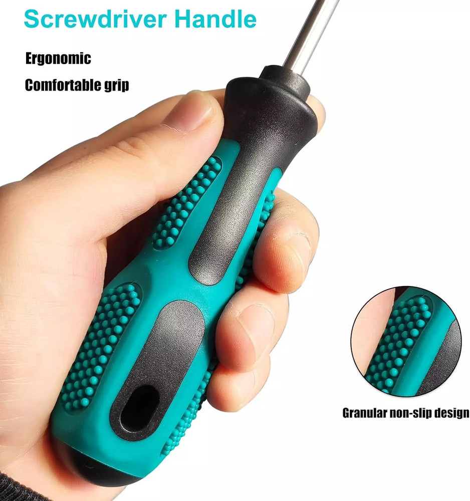 6 Pc Precision Magnetic Tip Phillips Flat Head Heavy Duty Grip ScrewDriver