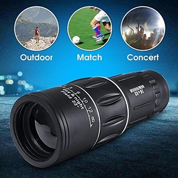 16x52 Monocular Telescope HD Dual Focus BAK4 Prism Night Vision Spyglass Scope