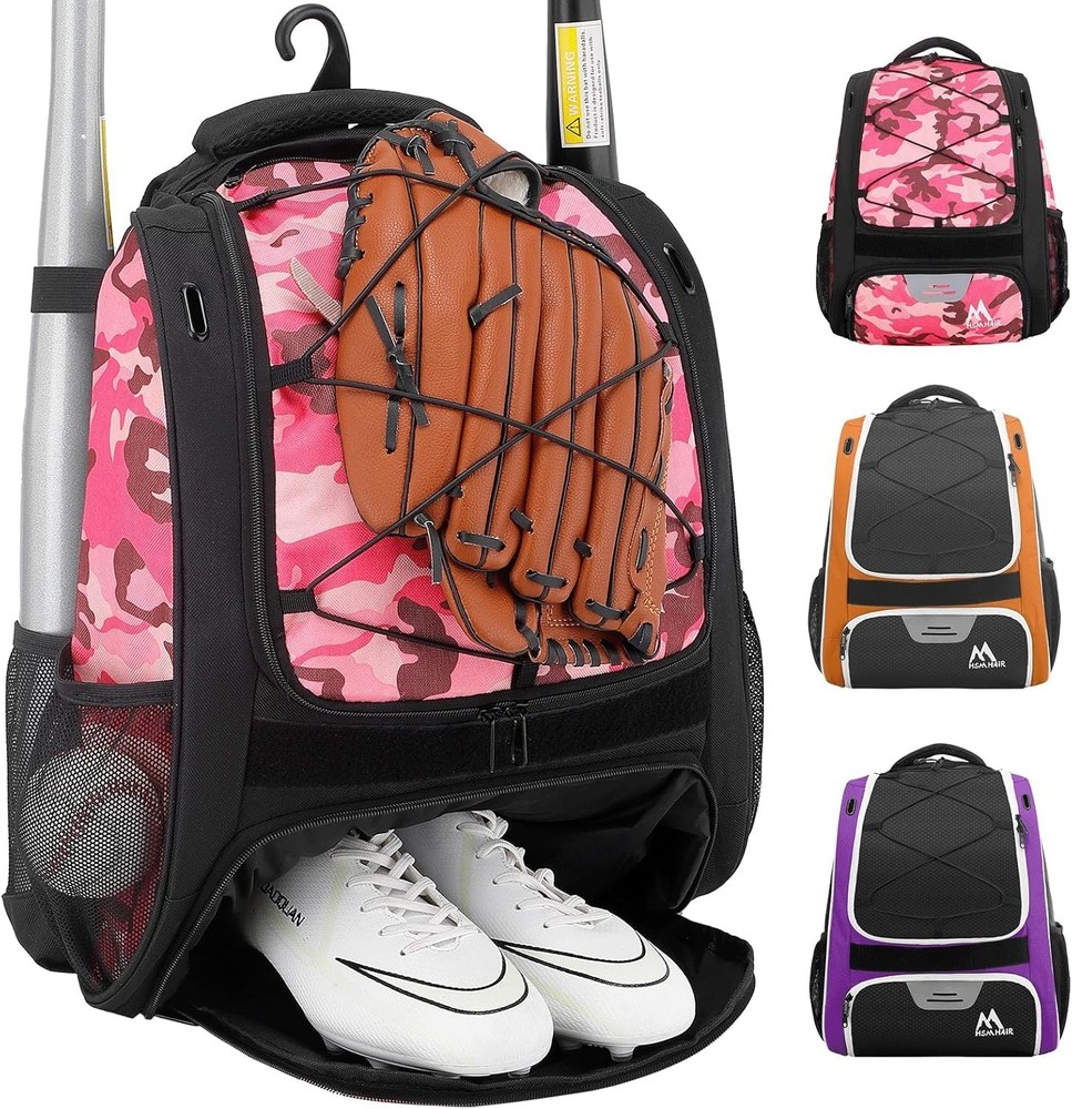 Baseball Bag-Baseball Backpack Holder for Baseball, Large Main Compartment,So...