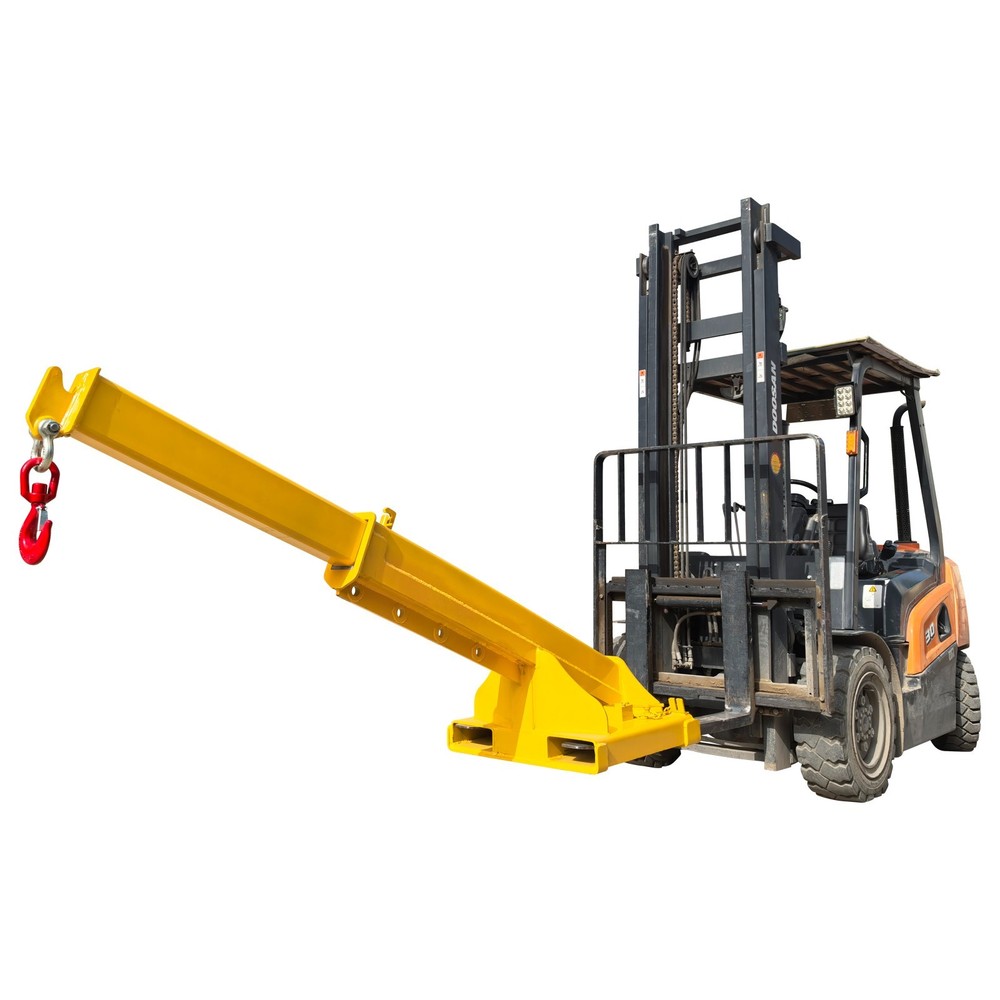 5T Forklift Telescopic Boom Adjustable Mobile Forklift Crane Lifting Attachment