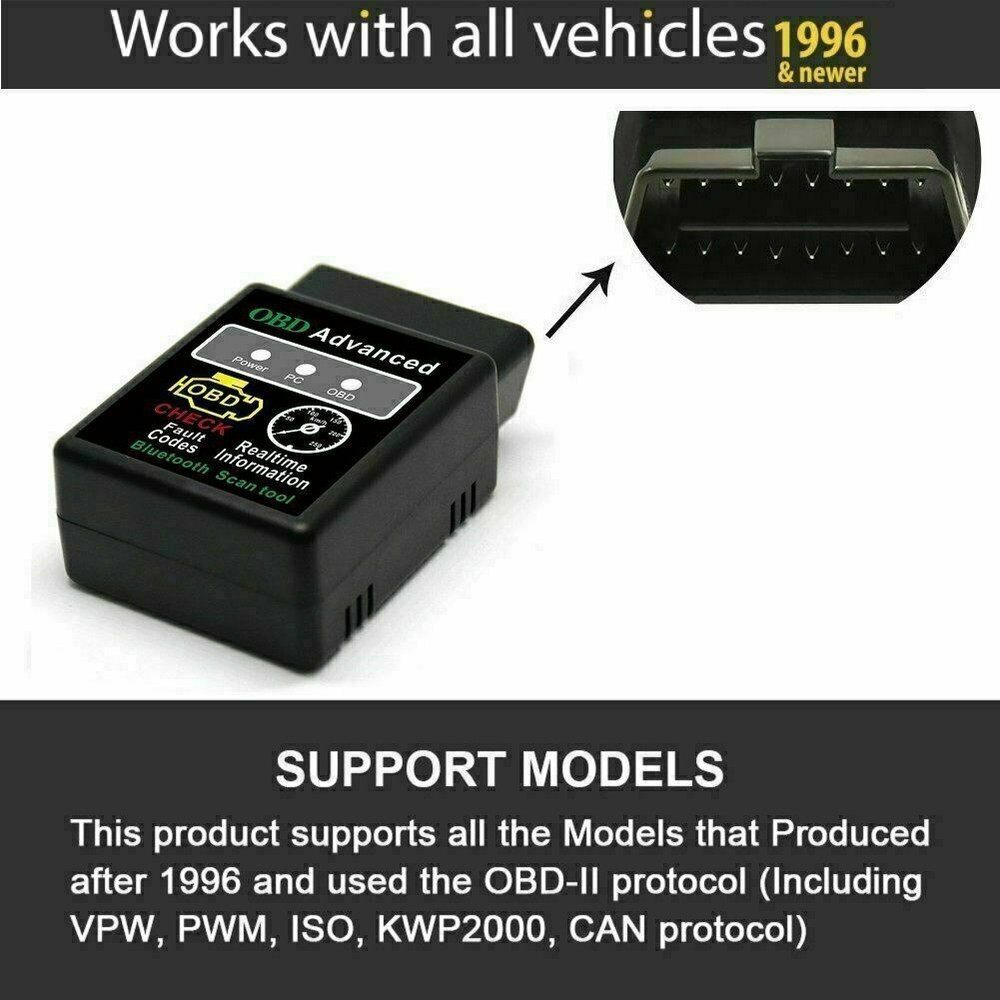 Car Bluetooth Code Scanner Reader ELM 327 Automotive Diagnostic Tool OBDII