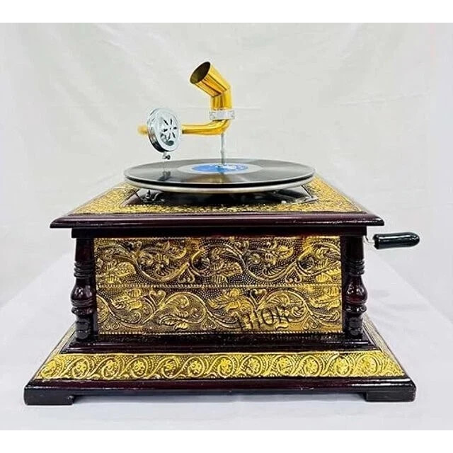 Vintage HMV Gramophone Fully Functional working Phonograph, win-up record player