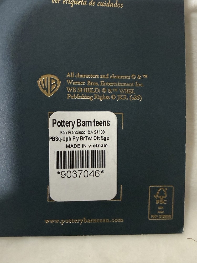 Pottery Barn Teen Harry Potter™ Ravenclaw™ Faux Fur Bean Bag slipcover Only New!