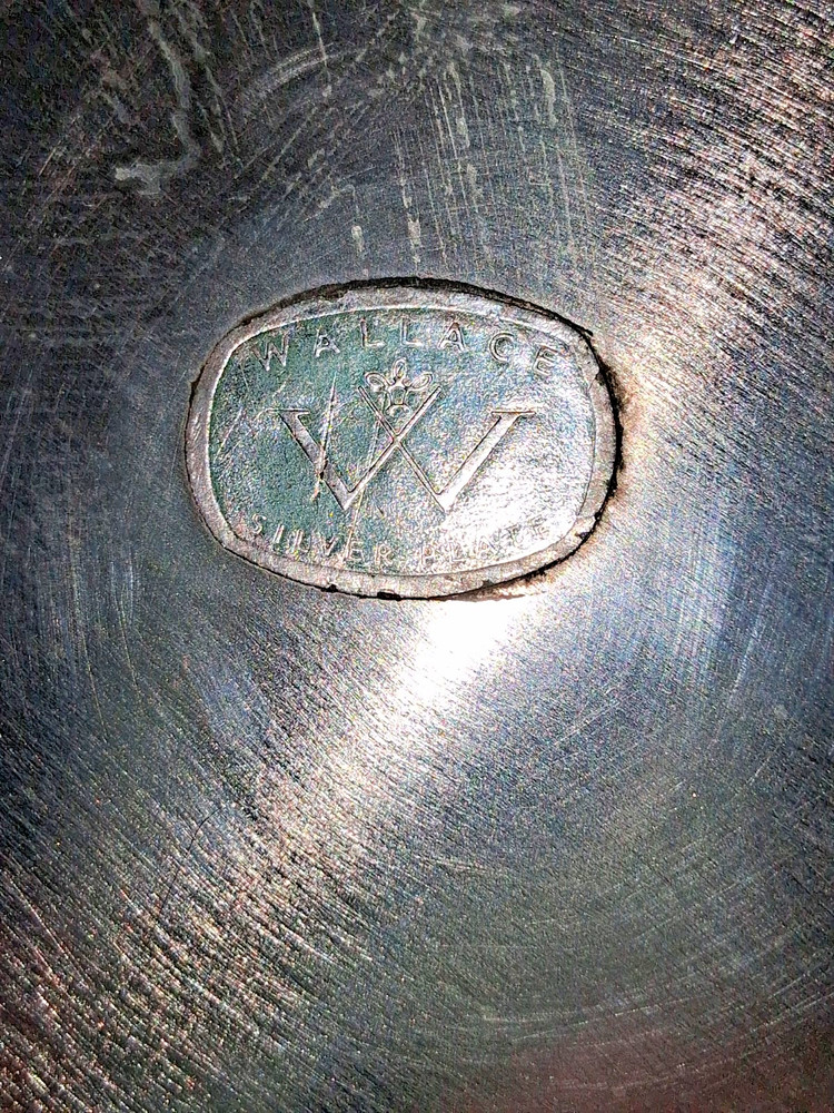 Wallace Silver Plated Platter, 11 inch Round, Royal Rose Pattern