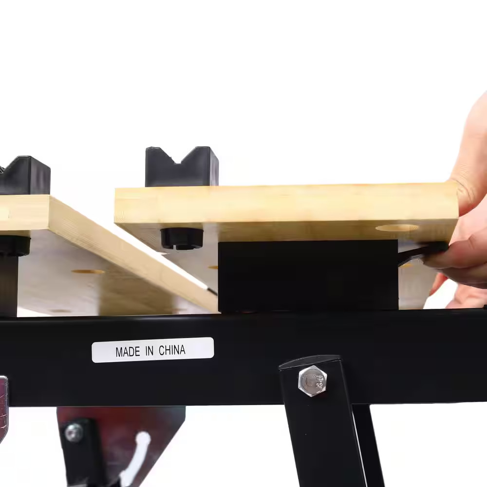 Folding Workbench-Portable Work Table with Adjustable Jaws, Vertical Clamping fo