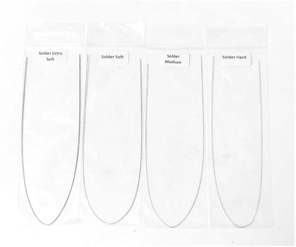 Assorted Silver Solder Wire Set with Extra Soft, Soft, Medium and Hard Grades