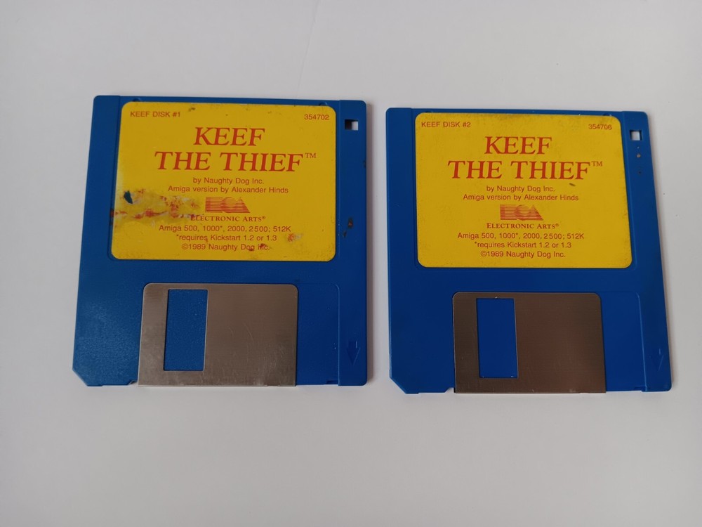 Amiga Keef The Theif Computer Game Software Disk 1 & 2 Only Tested/Works