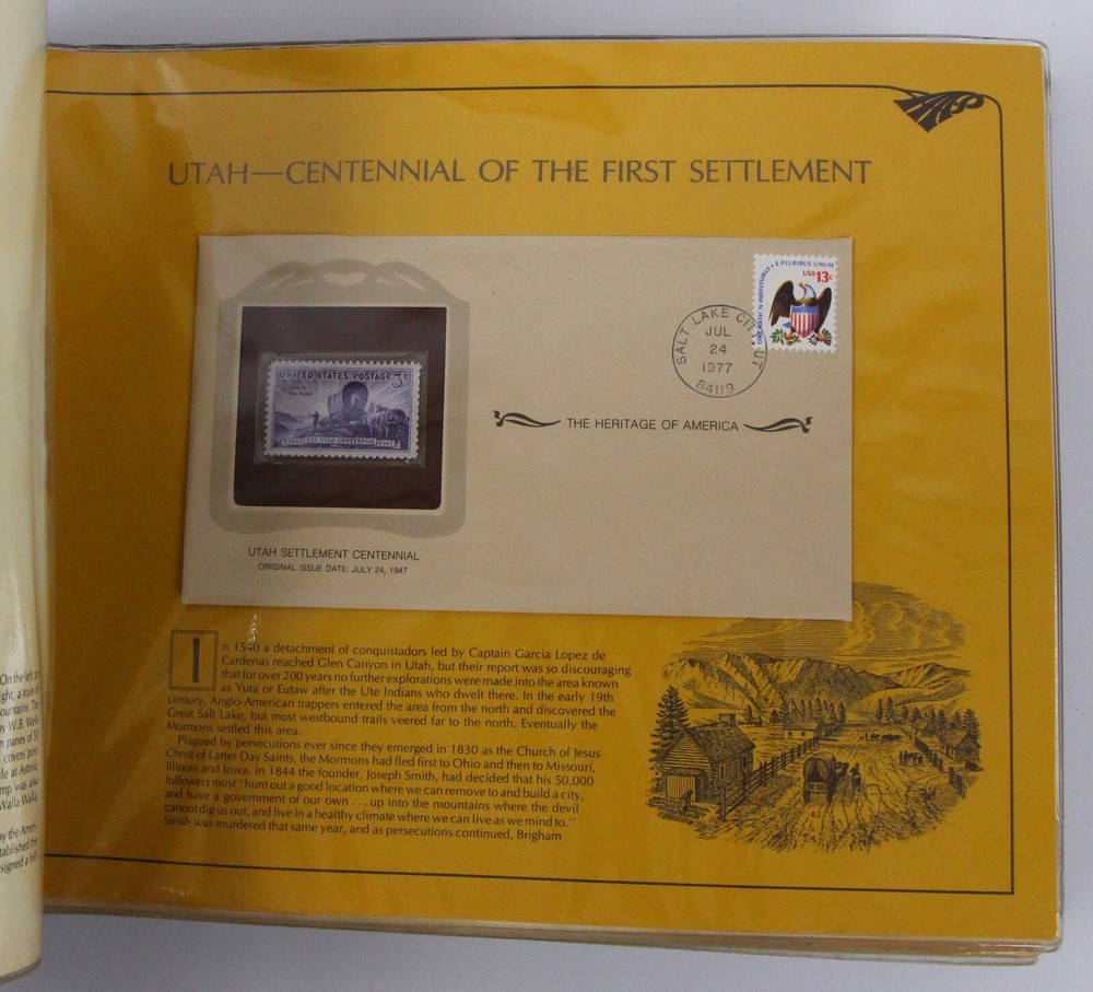 The Heritage of America Stamp Collection 17 Stamps & Envelopes
