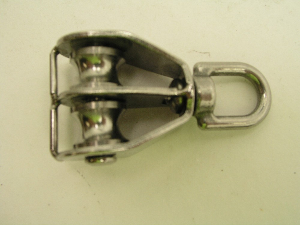 15mm Diameter Stainless Double Pulley Block