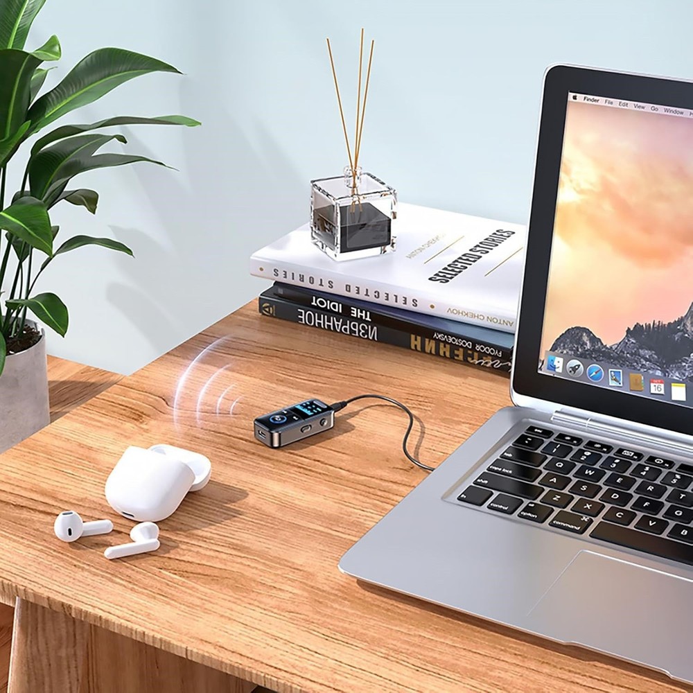 4In1 Bluetooth Audio Adapter Wireless Receiver Transmitter MP3 Player 3.5mm Aux