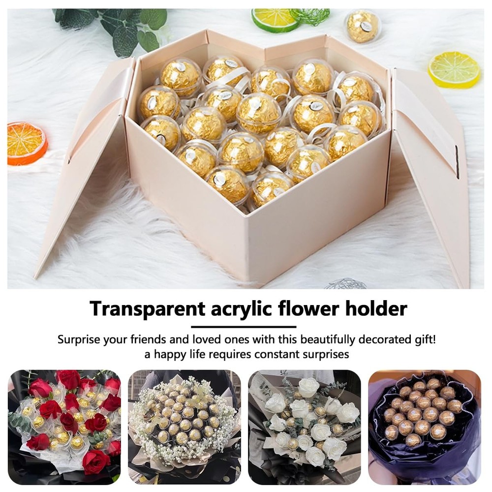 DOERDO 100pcs Clear Chocolate Box Holder Plastic Chocolate Candy Cups Mini Cu...