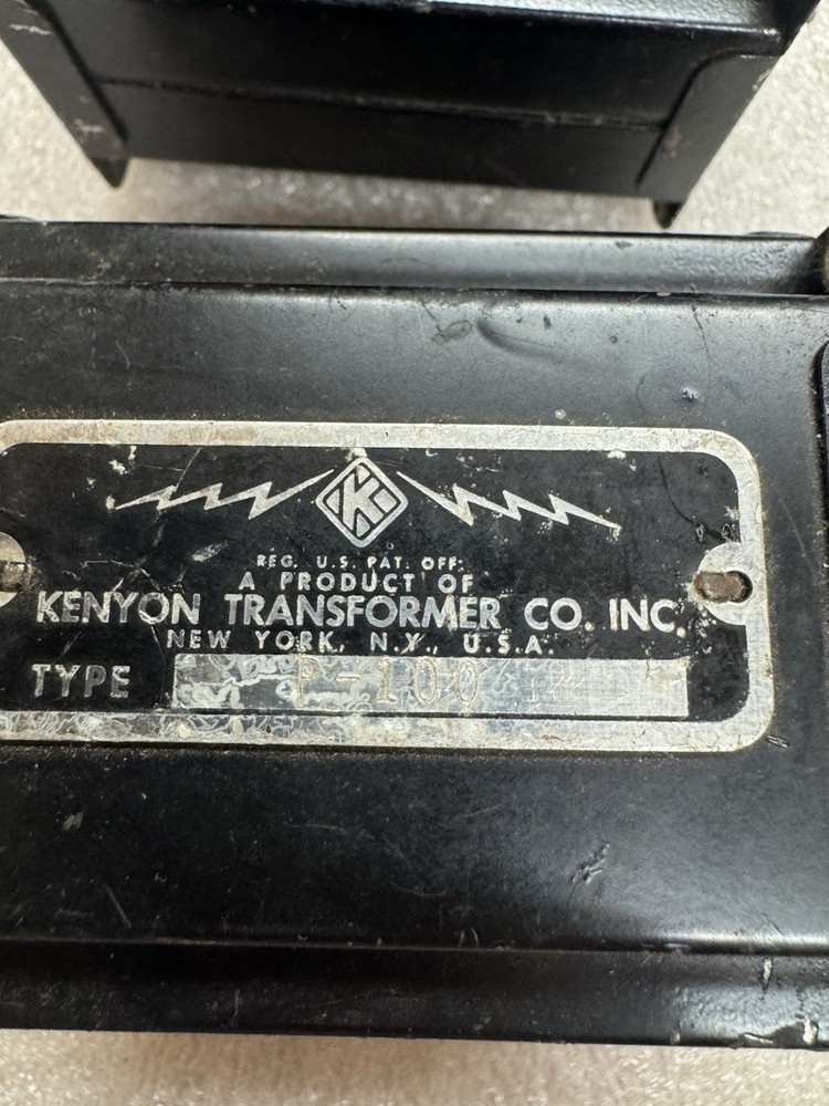 Kenyon Input Transformers Pair P-100 20db gain Mult Line to Line