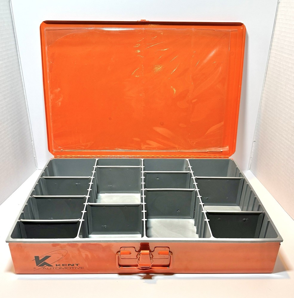 Kent Automotive Orange Metal Adjustable Bin Storage Drawer