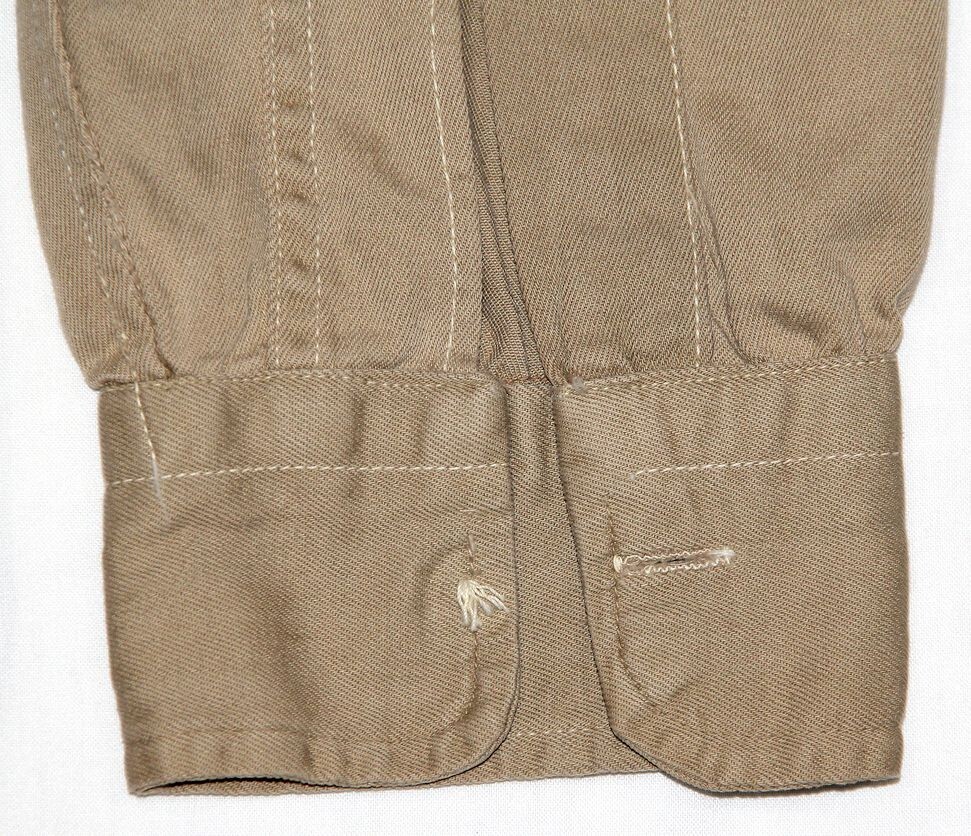 ORIGINAL WWII KHAKI SHIRT WITH FIRST SERGEANT CHEVRONS