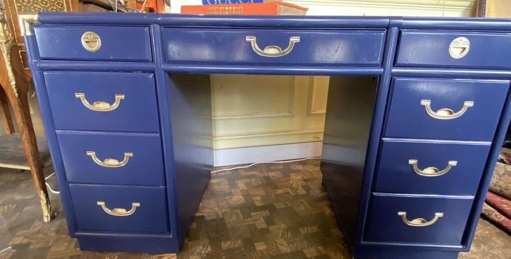 Drexel Campaign Desk Custom Lacquered