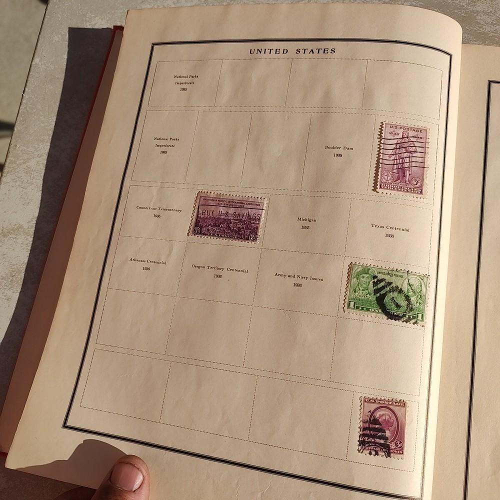 MODERN POSTAGE STAMP ALBUM With Some Stamps