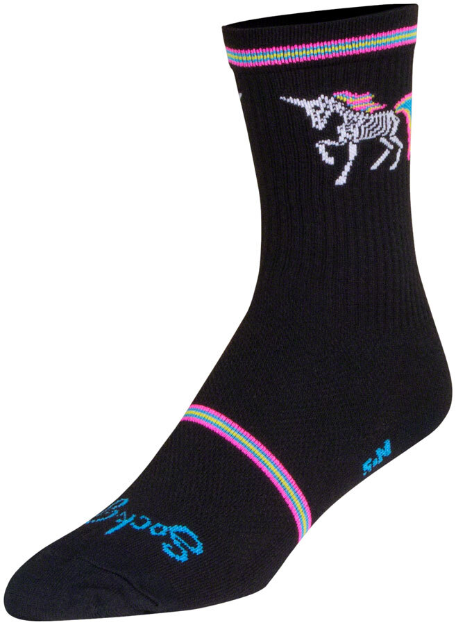 SockGuy Dark Magic Crew Socks - 6 inch, Black/Multi, Large/X-Large