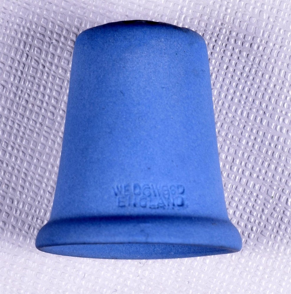 Wedgwood Swan Thimble Blue Jasperware