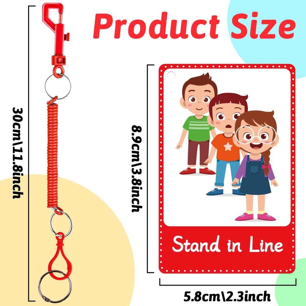 50PCS Autism Behaviour Communication Cards for Speech Delay Children Medium