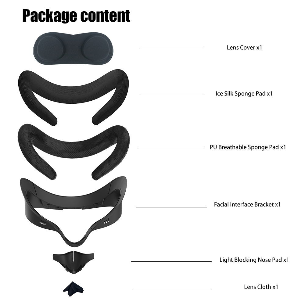 Face Cover for Meta Quest 3S VR Headset PU Pad Interface Replacement Mask
