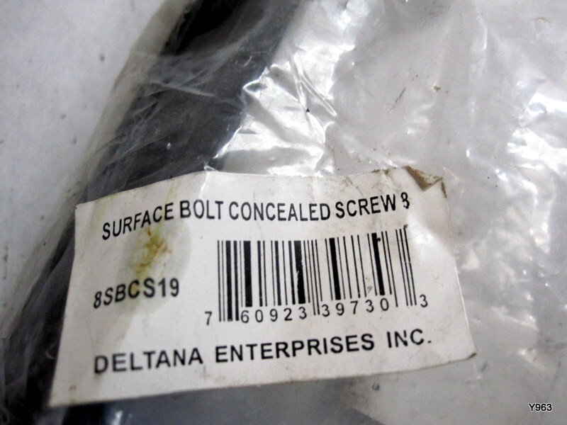 8" Surface Bolt, Concealed Screw, HD 8SBCS19 paint black