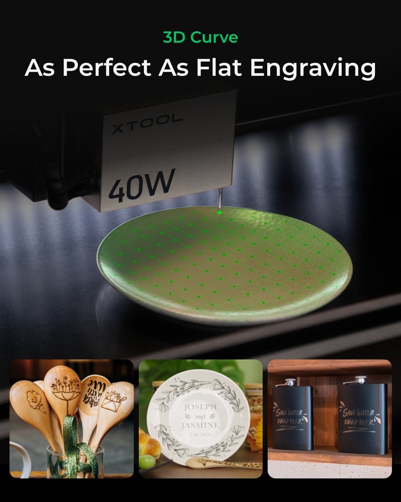 xTool S1 20W Laser Engraver, 600mm/s Speed Laser Engraving Machine, Basic Bundle