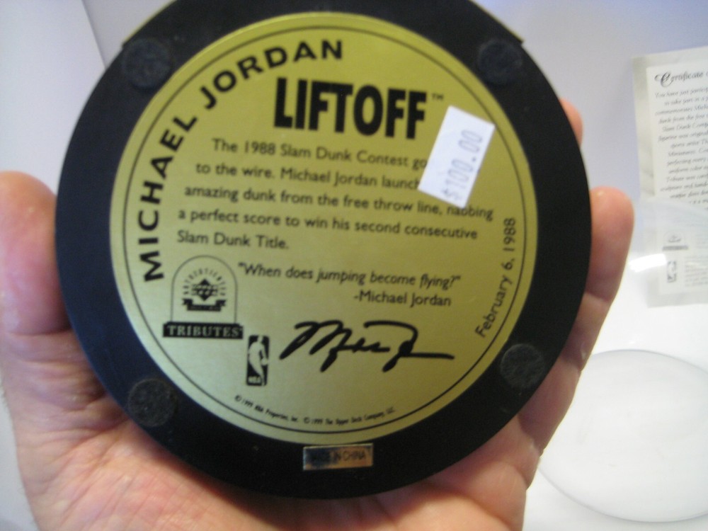 MICHAEL JORDAN 1999 UPPER DECK HAND PAINTED LIFTOFF TRIBUTE FIGURE FREE SHIP!