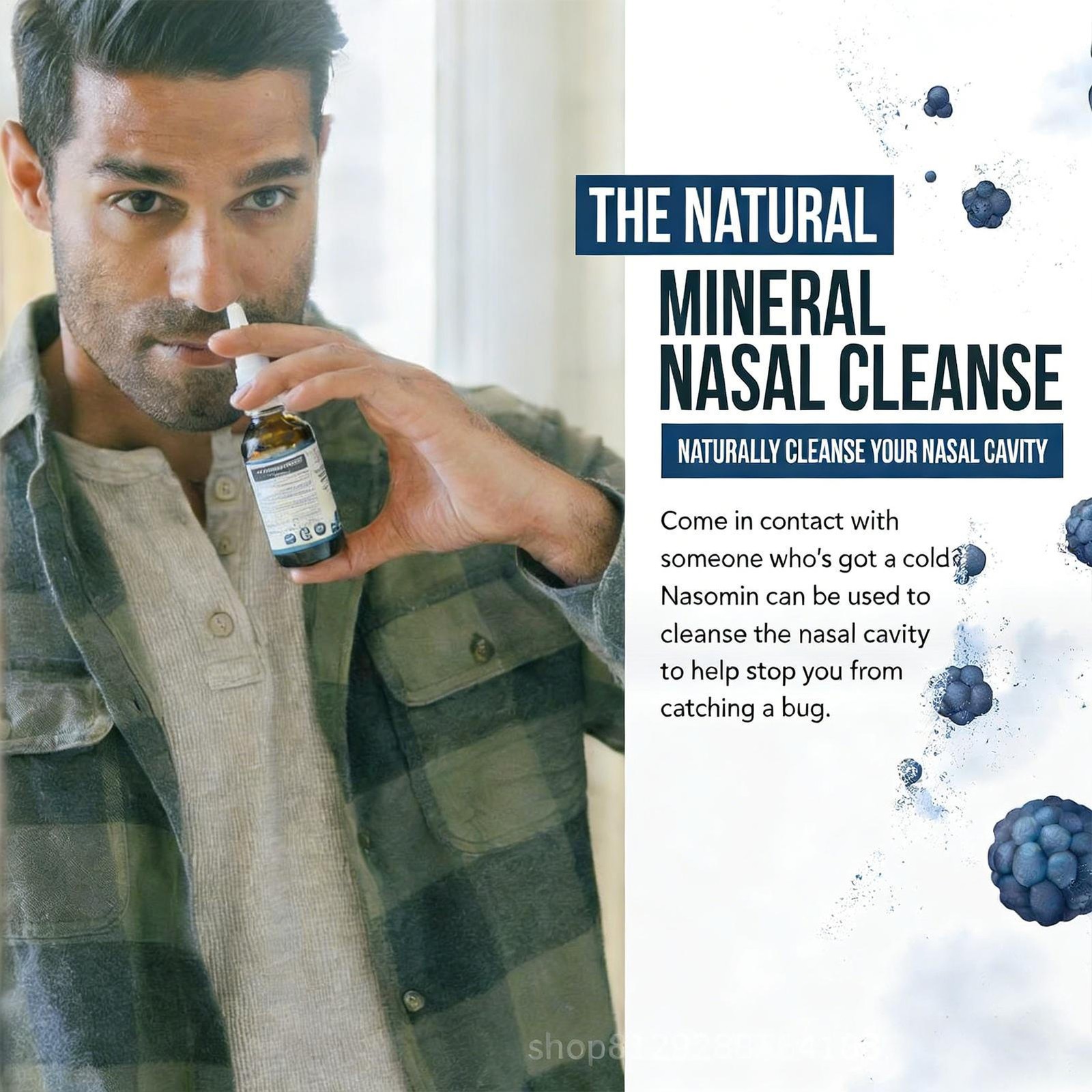 Nasomin Nasal Iodine – Nasal Cleanse– Neutralize Nose - Iodine + Fulvic Acid Ble