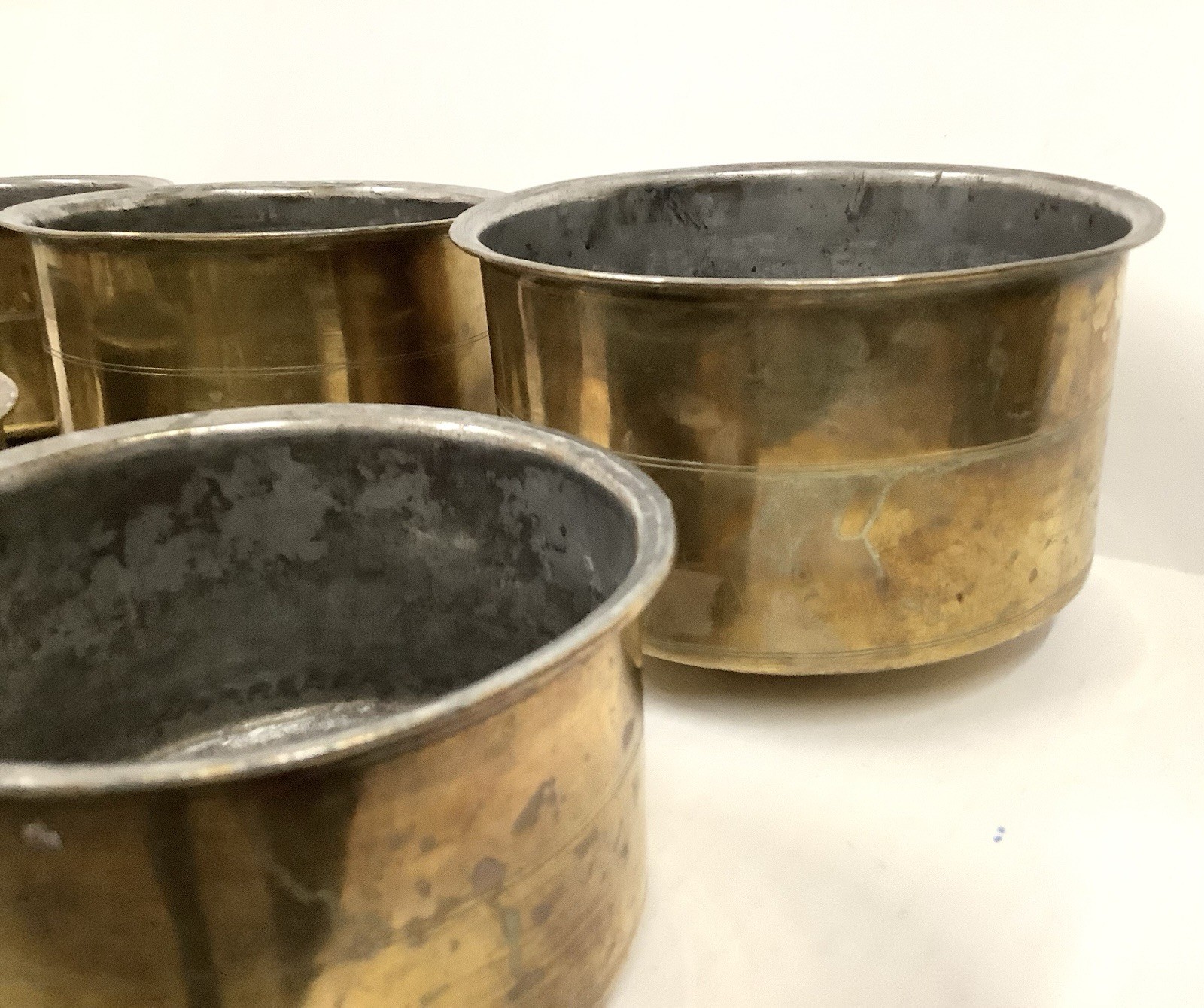 NEW LOWER PRICE--Vintage Traditional Indian Tin Lined Brass Cookware