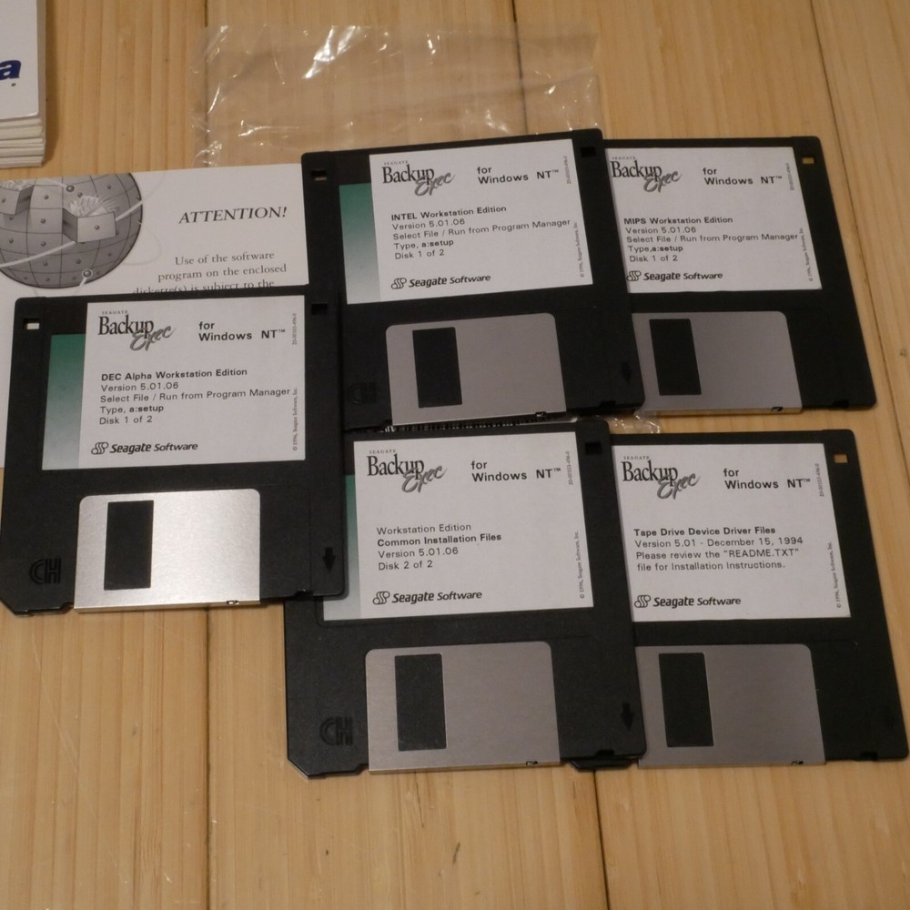 NOS Sealed Backup Exec Windows NT Workstation Edition Seagate Arcadia Software