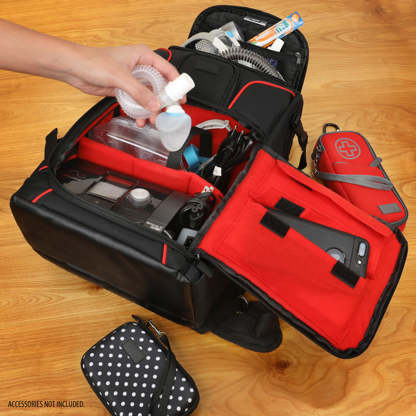 USA GEAR Bag for CPAP - Compatible with XT Fit, AirSense 10 / 11