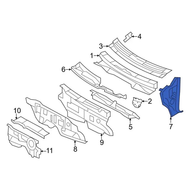 Genuine Ford Side Panel 7T4Z-7802038-A
