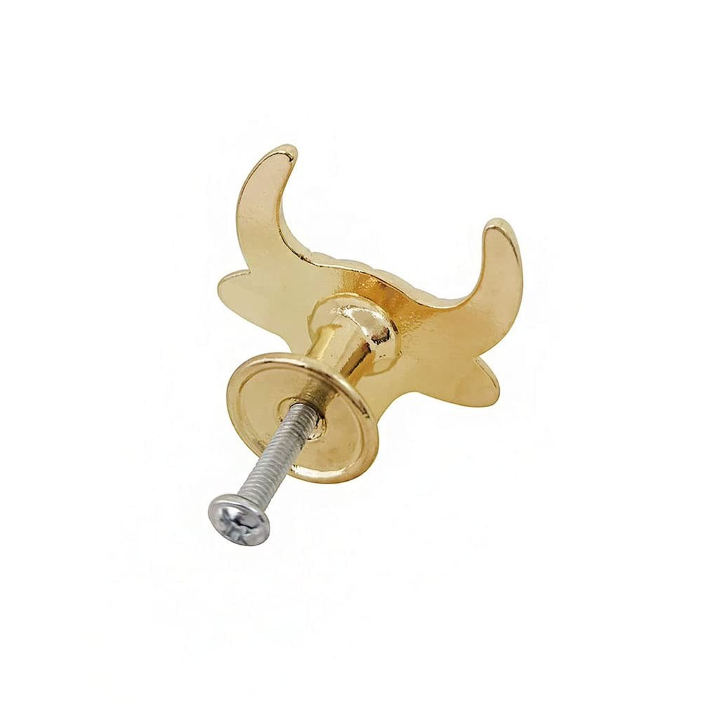 Vintage Animal Cabinet Knobs, Decorative Metal Cattle Cow Head Shape Knobs Pu...