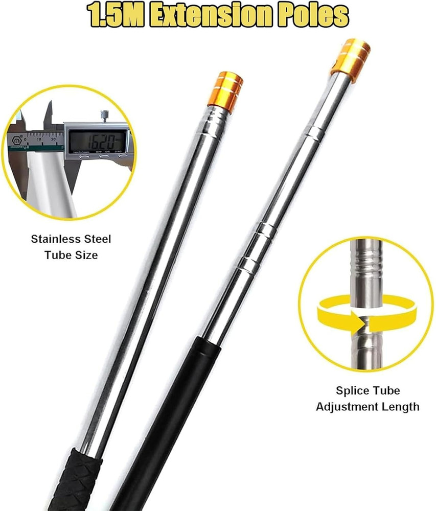 Attic Ladder Pull System Kit with 60" Extension Pole and Copper Hook