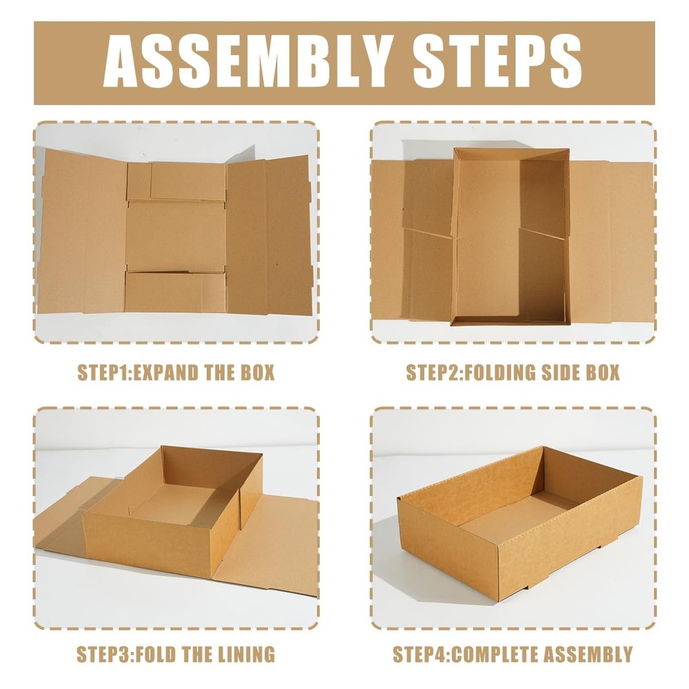 10 Pack Bakery Boxes with Window, 13.78x9.84x3.15 Inch Cookie Boxes, Large Ca...