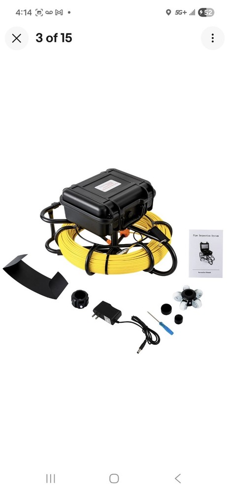 Vevor Pipe inspection Camera 9” Screen