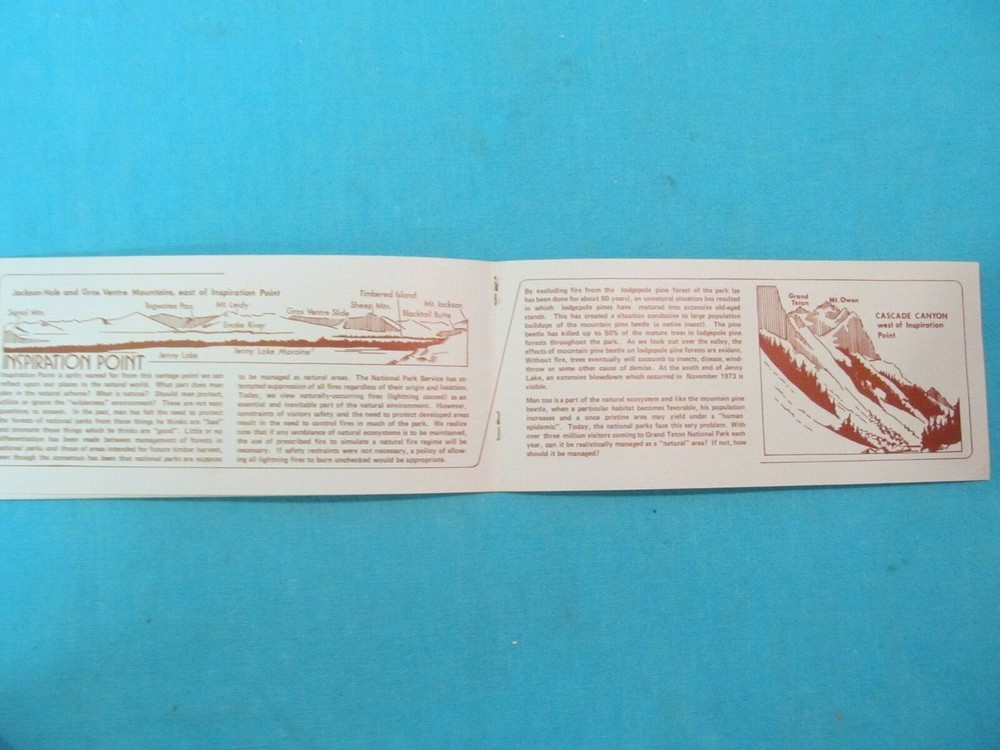 1970's CASCADE CANYON GUIDE BOOKLET