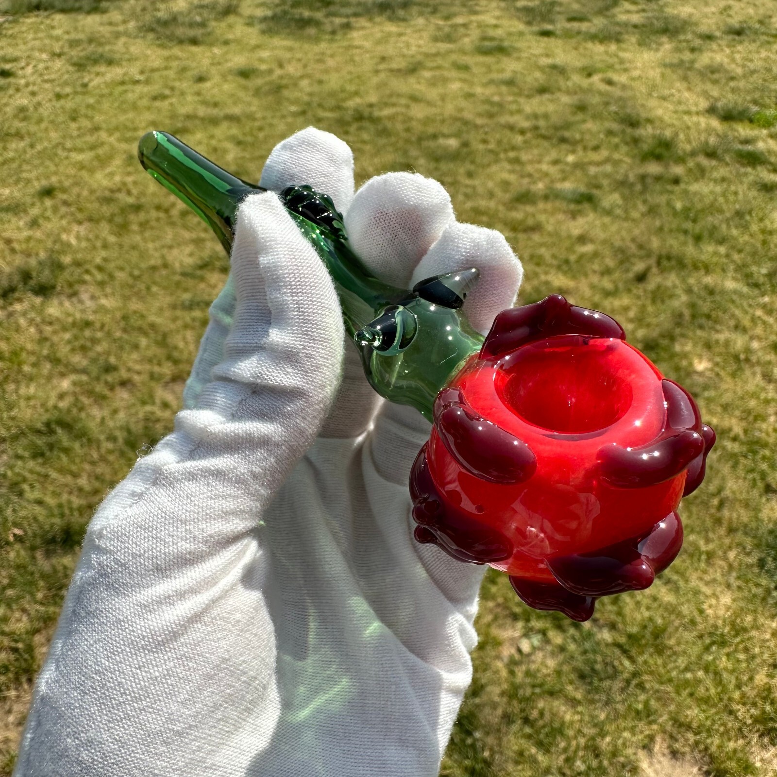 The Rosa Glass Pipe Smoking Hand Spoon Pipe Tobacco Glass Smoke Bowl Gift