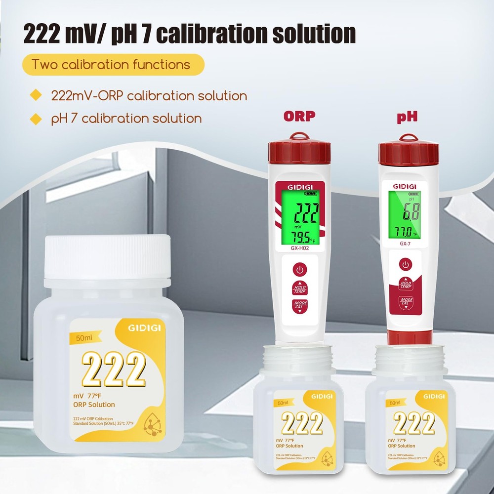 pH ORP Meter Calibration Buffer Solution Kit, Includes 4.00, 7.00 and pH...