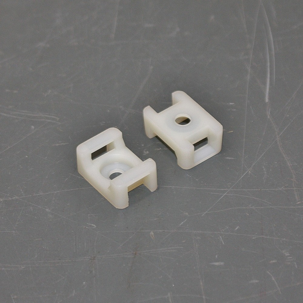 (3000) Dolphin Components Saddle Cable Tie Base DC-LPM-4, #10 Stud, Nylon 6/6