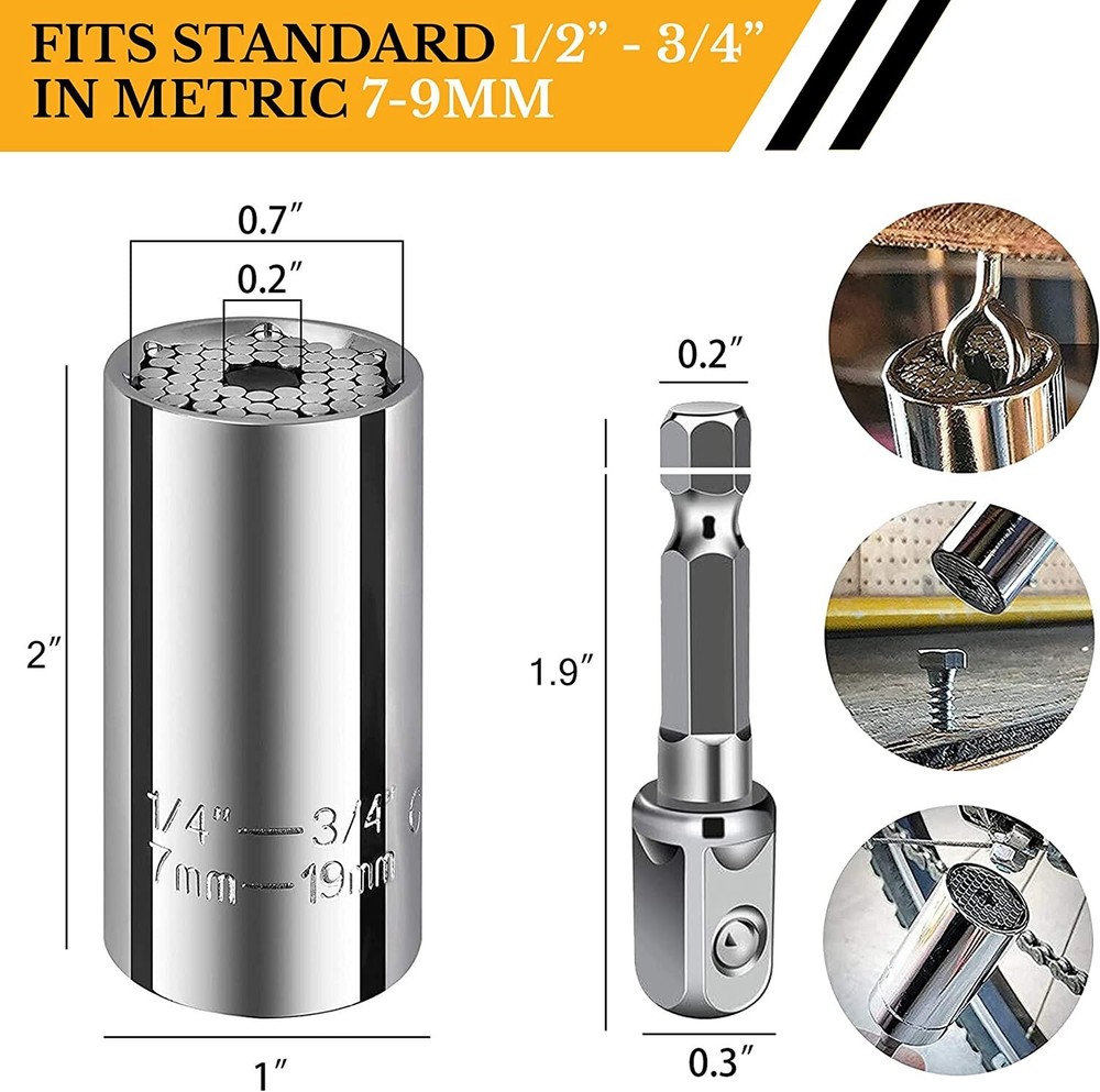 Universal Socket Tools Gift Stocking Stuffers Great Gift Idea! NEW