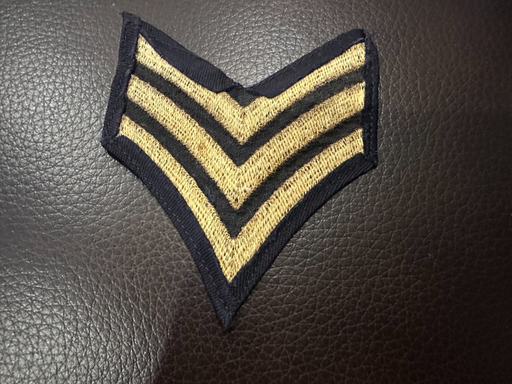 Two US Army Sergeant Uniform Stripes Embroidered Patches -new