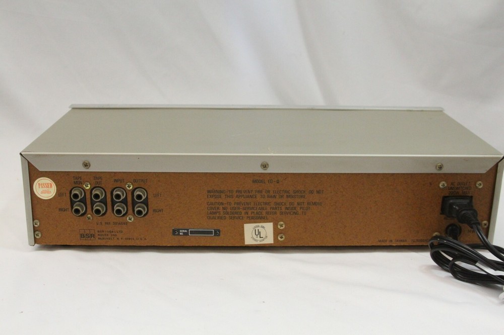 BSR EQ-2 Stereo Equalizer Silver Face Tested Guaranteed