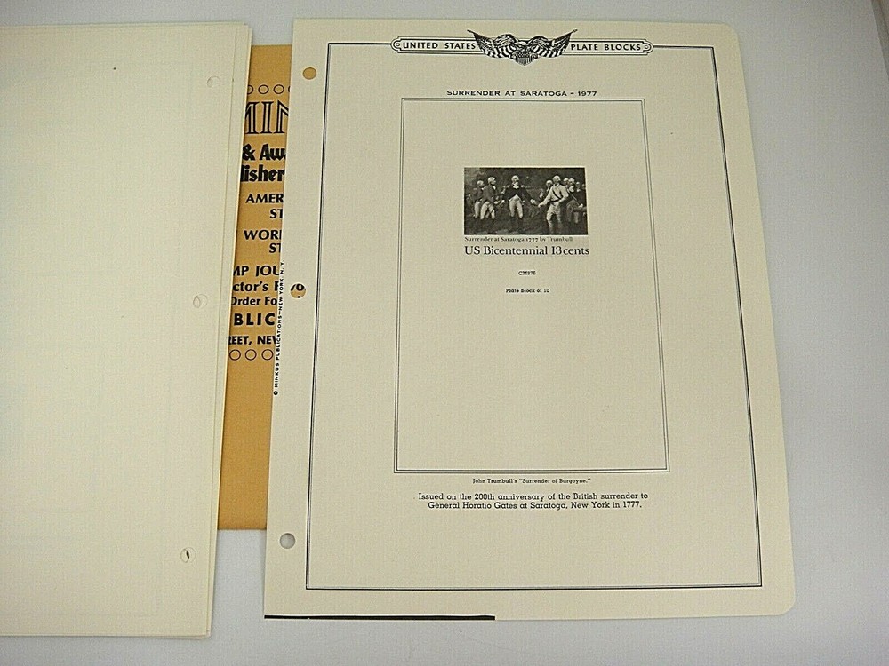 Minkus 1977 United States Plate Blocks Stamp Supplement #29 NOS