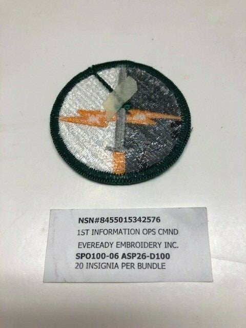 1st Information Operations Command U.S. Army Shoulder Patch Insignia